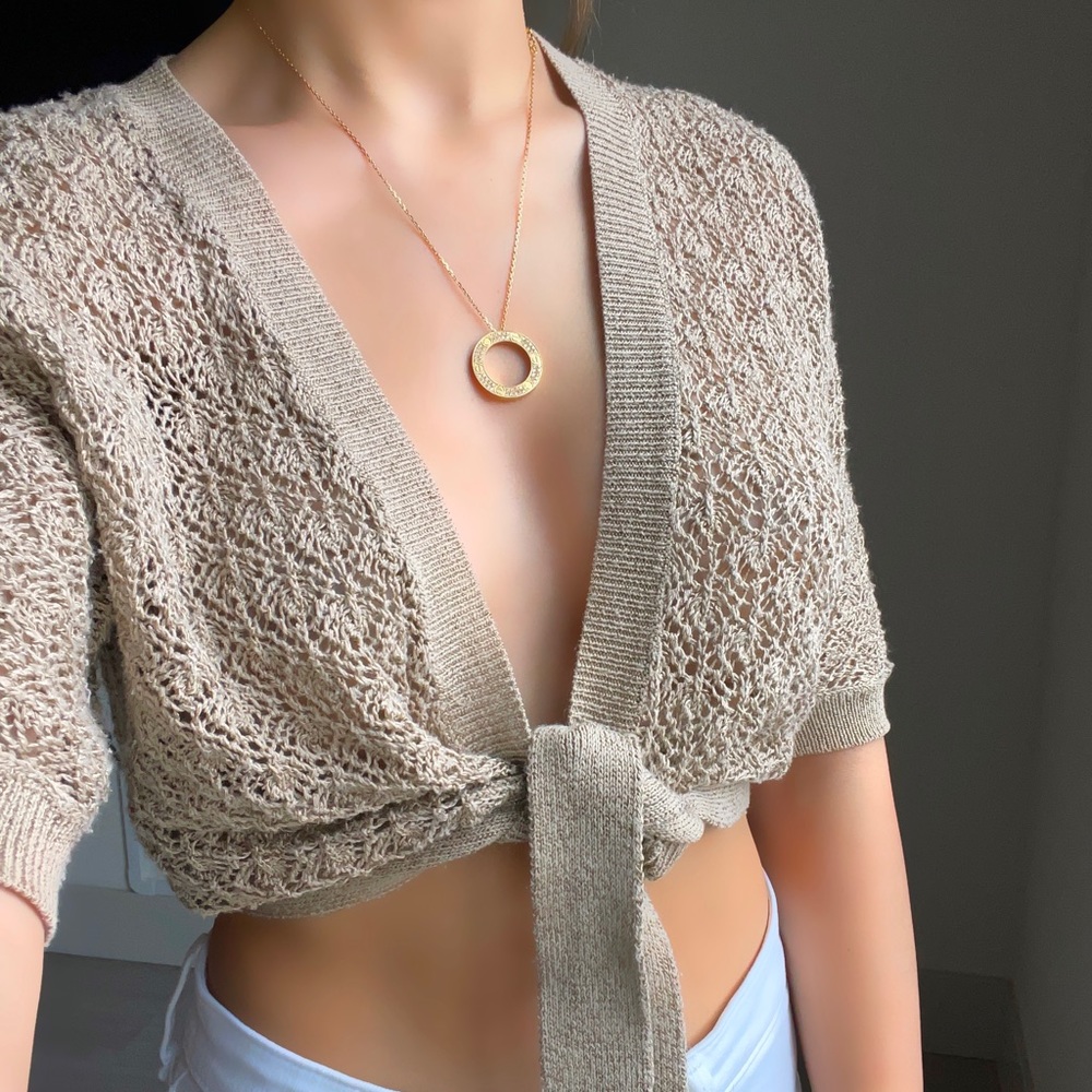 Crop top cardigan